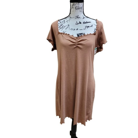 NWOT Abound Mocha Ribbed Dress, Plus Size Various - Picture 4 of 5